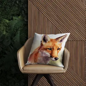 Fox Watercolour Outdoor Cushion 45cm x 45cm