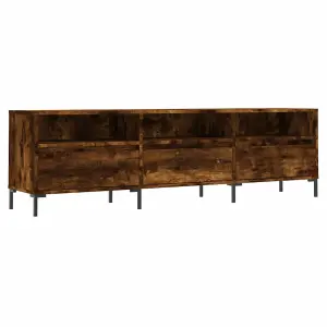 Berkfield TV Cabinet Smoked Oak 150x30x44.5 cm Engineered Wood