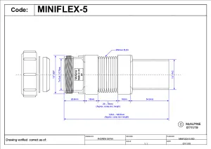 McAlpine MINIFLEX-5 1.5" universal compression connection x 1.5" plain spigot Short Miniflex Flexible Connectors