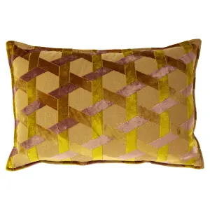 Paoletti Delano Geometric Jacquard Polyester Filled Cushion