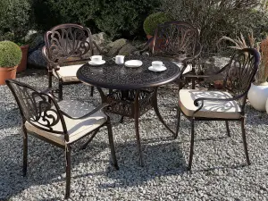 Garden Table Metal Dark Brown ANCONA