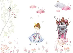 Princess Castle Digital Mural 350cm x 255cm