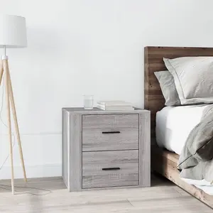 Berkfield Bedside Cabinet Grey Sonoma 50x39x47 cm