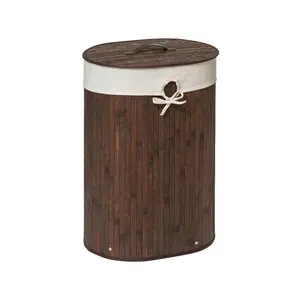 Maison by Premier Kankyo Dark Brown Oval Laundry Hamper