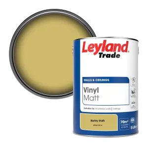 Leyland Trade Vinyl Matt Walls & Ceilings Emulsion Paint Barley Stalk (PPG1109-4) 5L