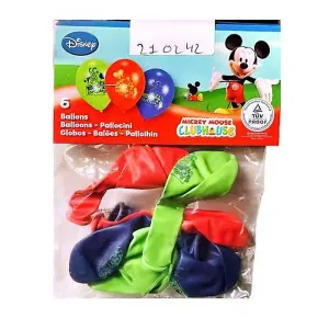 Mickey Mouse Clubhouse Latex Happy Birthday Balloons (Pack of 6) Green/Red/Blue (One Size)