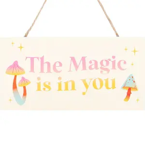 Something Different The Magic Is In You Hanging Sign White/Pink/Yellow (One Size)