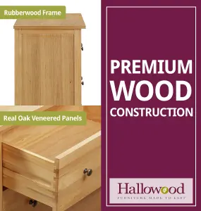 Hallowood Furniture Aston Oak 6 Drawer Chest