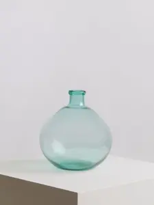 Interiors by Premier Blue Recycled Glass Vase, Minimalist Small Flower Vase, Decorative Glass Vase, Flower Vase for Home