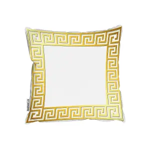 Cushions - Golden Greek Ornamental Frame (Cushion) / 45cm x 45cm