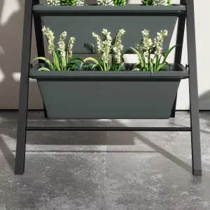 Outsunny Indoor Outdoor Vertical Raised Garden Bed with 5 Removable Tray