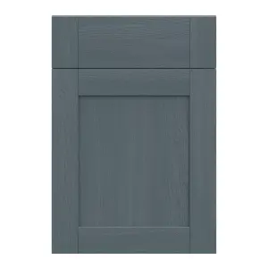 Alpinia Matt dusk blue wood effect Shaker Drawerline door & drawer front (W)500mm (H)715mm (T)18mm