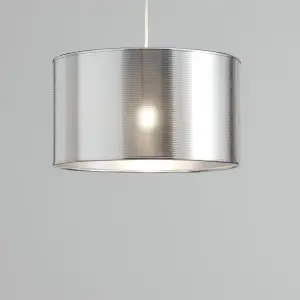 GoodHome Tectit Chrome effect Pendant Light shade (D)35cm