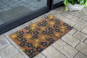 RHS Spring Flowers Door Mat Latex Backed 45 x 75cm