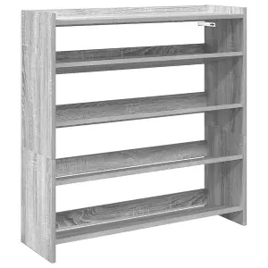 Berkfield Shoe Rack Grey Sonoma 80x25x81 cm Engineered Wood