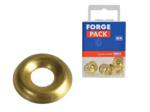 ForgeFix 200SCW6B Screw Cup Washers Solid Brass Polished No.6 Bag 200 FORSCW6BM