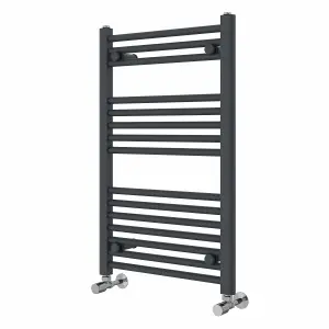 Right Radiators 800x500 mm Straight Heated Towel Rail Radiator Bathroom Ladder Warmer Anthracite