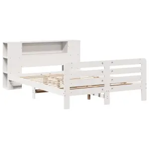 Berkfield Bed Frame without Mattress White 160x200 cm Solid Wood Pine