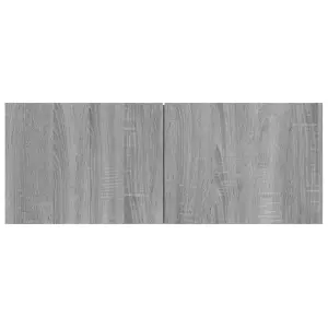 Berkfield TV Cabinets 2 pcs Grey Sonoma 80x30x30 cm Engineered Wood