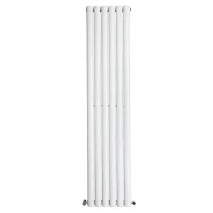 Right Radiators 1800x354mm Vertical Single Oval Column Designer Radiator White