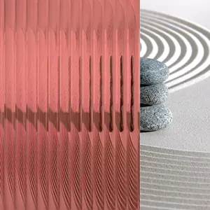 1/2 Inch Coral Reeded Glass Window Film (L)1m (W)500mm