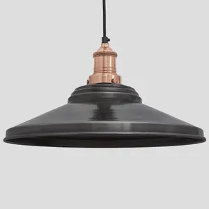 Industville Brooklyn Giant Step Pendant, 18 Inch, Pewter, Copper Holder