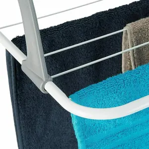 Deluxe 5 Bar Radiator Clothes Foldable & Adjustable Arms Hanging Space Saving Laundry Dryers Towel Clothing Rack Rail Holder