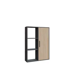 Decorotika Patrick 3 Shelves and a Cabinet Bookcase