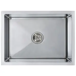 Berkfield Handmade Kitchen Sink with Strainer Stainless Steel