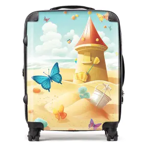 Butterflies On A Beach Holiday Suitcase - Large