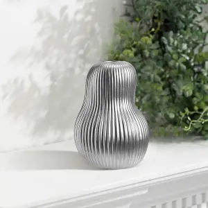 Silver Artistic Gourd Porcelain Vase Tabletop Decor 190 x 265 mm