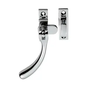 Bulb Ended Casement Window Fastener 98mm Handle 45mm Centres Polished Chrome