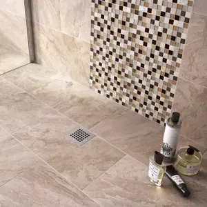 Troy Haver Sand Matt Travertine Stone effect Ceramic Indoor Wall & floor Tile Sample