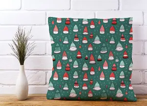 Hand Drawn Joyful Santa Hats Cushions 60cm x 60cm