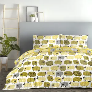 Dotty Sheep Fun Reversible Duvet Cover Set