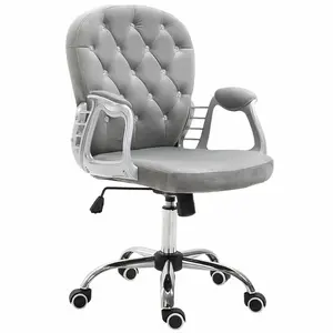 Wadkins Velvet Executive Chair Grey