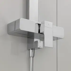 Nes Home Purina Ultra Thin Modern Bathroom Square Head Cool Touch Shower