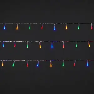 240 Multicolour LED With timer String lights Clear cable