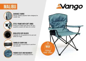 Vango Malibu Camping Chair (Granite Grey) (2024)