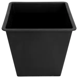 Set of 3 Plant Pots BALZO Synthetic Material Black