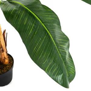 3 Trunk Garden Decoration Artificial Banana Tree in Pot 180 cm