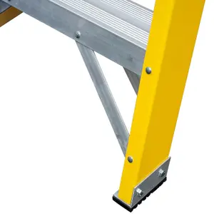 0.9m FIBREGLASS Platform Step Ladders 4 Tread Professional Lightweight Steps