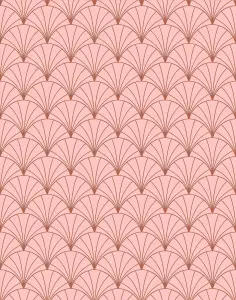 Bobbi Beck eco-friendly Pink art deco arch wallpaper