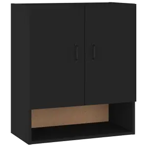 Berkfield Wall Cabinet Black 60x31x70 cm Engineered Wood