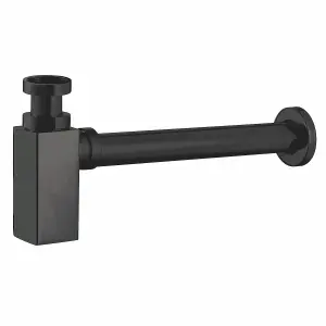 Square Matt Black Bottle Trap Extendable