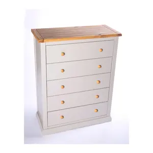 Loreo 5 Drawer Chest of Drawers Wood Knob