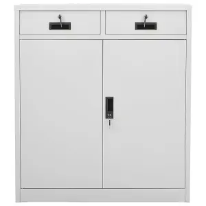 Berkfield Office Cabinet Light Grey 90x40x102 cm Steel