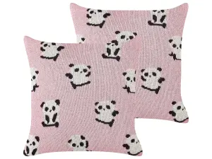 Throw Cushion TALOKAN Cotton 45 x 45 cm For Kids Pink