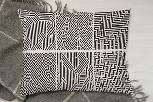 Cushions - striped geometric patterns (Cushion) / 45cm x 30cm