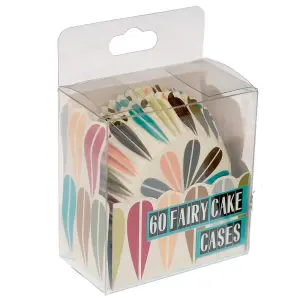 Retro Leaf Muffin and Cupcake Cases (Pack of 60) Multicoloured (One Size)